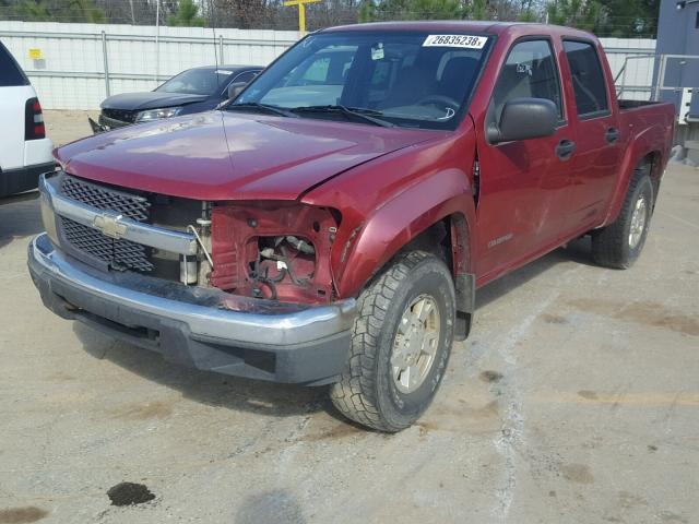 1GCDS136058110525 - 2005 CHEVROLET COLORADO RED photo 2