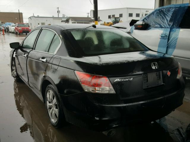 1HGCP36809A018546 - 2009 HONDA ACCORD EXL BLACK photo 3