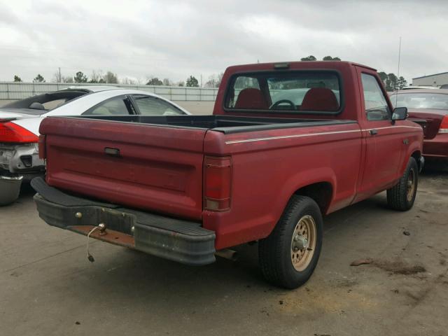 1FTCR10UXNTA49773 - 1992 FORD RANGER RED photo 4