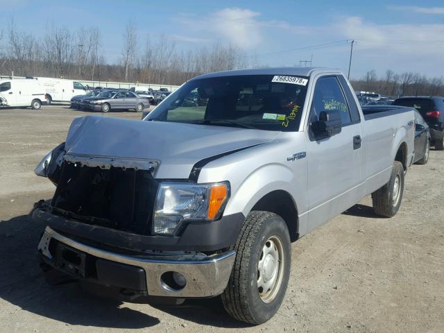 1FTMF1EM5BKD16082 - 2011 FORD F150 SILVER photo 2