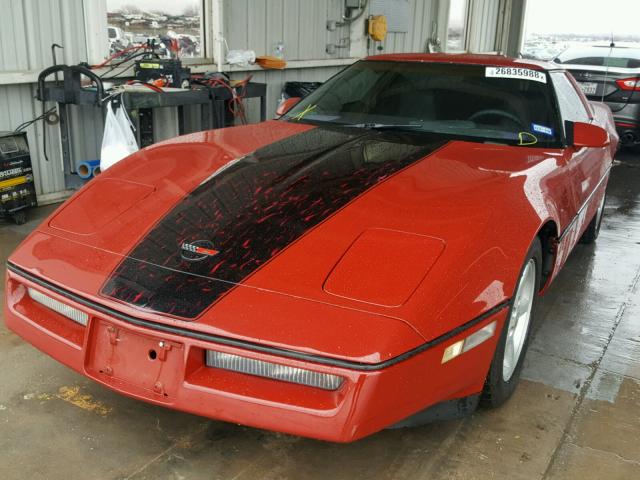 1G1YY2185H5108004 - 1987 CHEVROLET CORVETTE MAROON photo 2