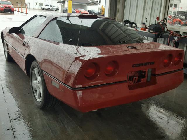 1G1YY2185H5108004 - 1987 CHEVROLET CORVETTE MAROON photo 3