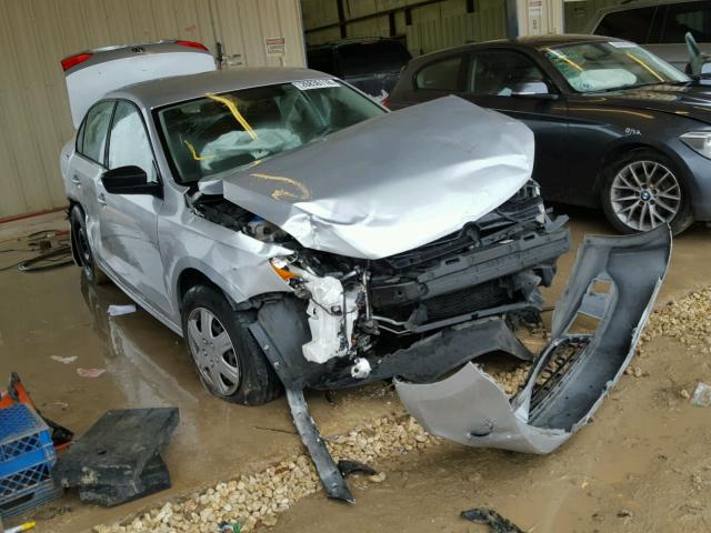 3VW2K7AJXEM218970 - 2014 VOLKSWAGEN JETTA BASE ვერცხლისფერი ფოტო 1