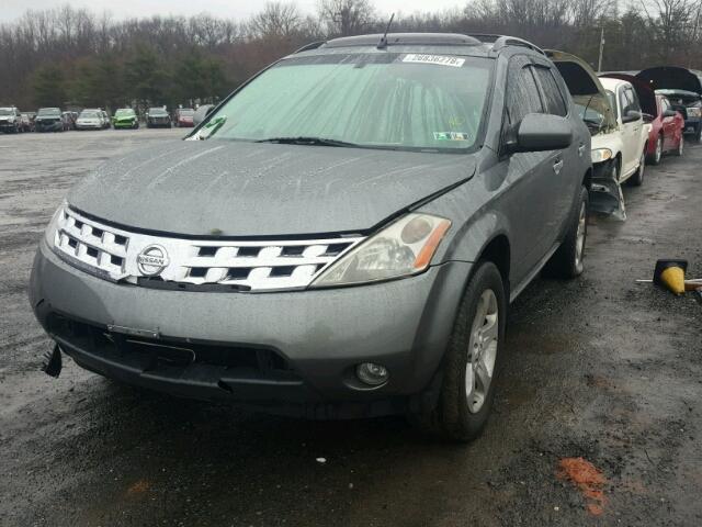 JN8AZ08W25W414795 - 2005 NISSAN MURANO SL SILVER photo 2