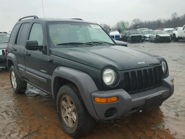 1J4GL48K74W153734 - 2004 JEEP LIBERTY SP BLACK photo 1