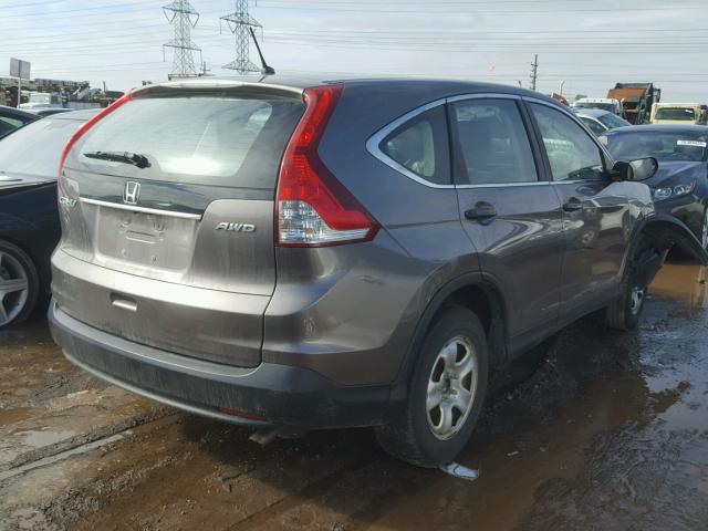 5J6RM4H39CL061541 - 2012 HONDA CR-V LX GRAY photo 4