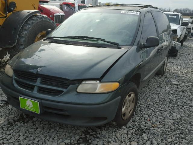 2B4GP24G3YR868408 - 2000 DODGE GRAND CARA GREEN photo 2