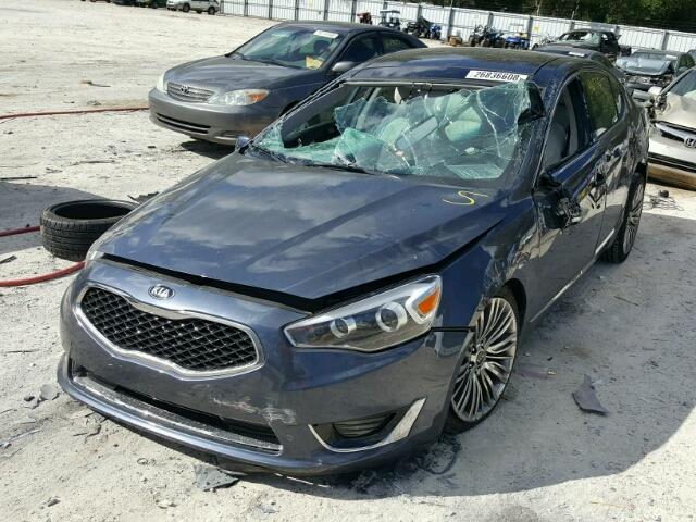 KNALN4D71E5155886 - 2014 KIA CADENZA PR BLUE photo 2