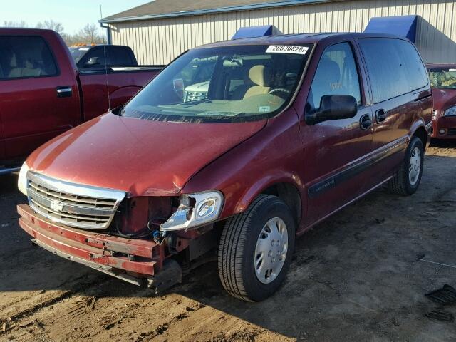 1GNDU03E92D308770 - 2002 CHEVROLET VENTURE RED photo 2