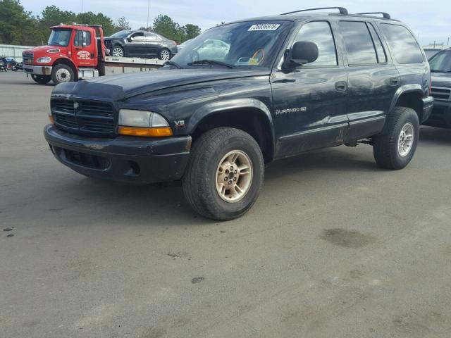 1B4HS28N2YF257496 - 2000 DODGE DURANGO BLACK photo 2