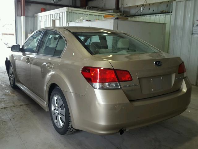 4S3BMCA66A3238758 - 2010 SUBARU LEGACY 2.5 TAN photo 3