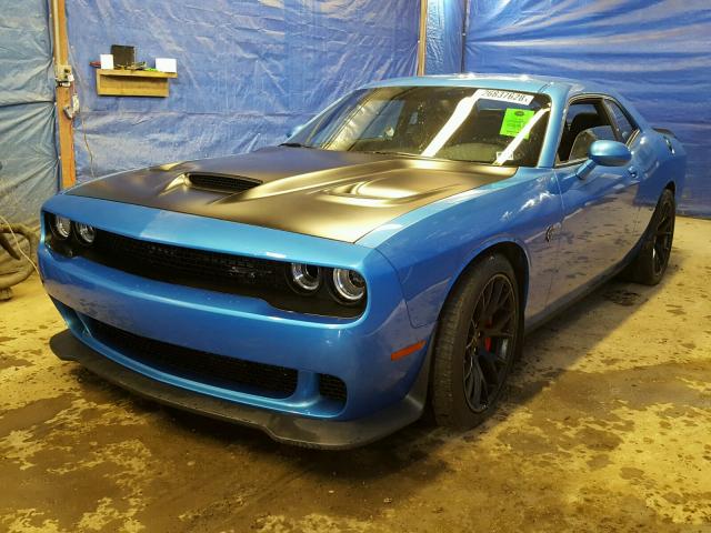 2C3CDZC90GH274826 - 2016 DODGE CHALLENGER BLUE photo 2