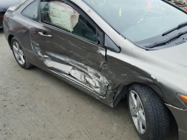 2HGFG12857H501231 - 2007 HONDA CIVIC EX თაფლისფერი ფოტო 9