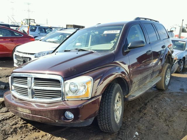 1D4HB48N04F169171 - 2004 DODGE DURANGO SL MAROON photo 2