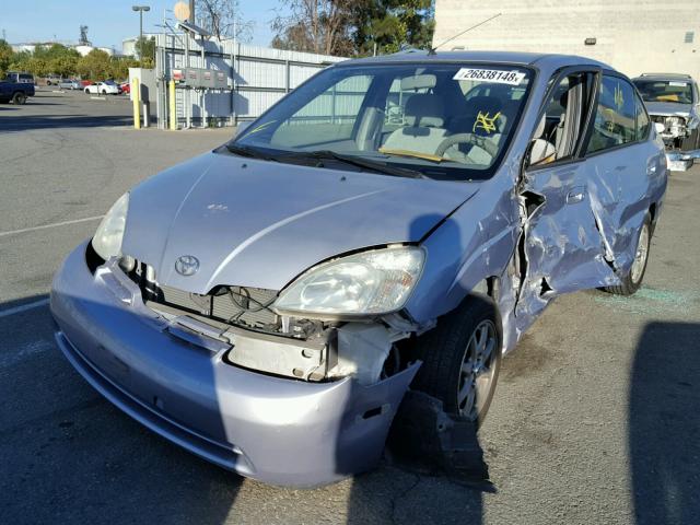 JT2BK12U620062930 - 2002 TOYOTA PRIUS SILVER photo 2