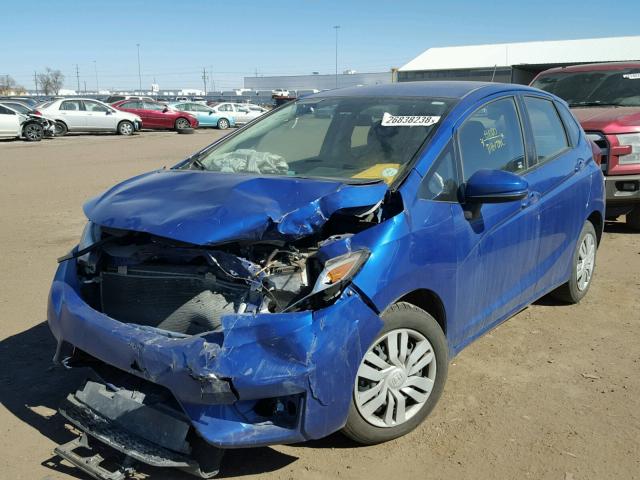 JHMGK5H53GX032656 - 2016 HONDA FIT LX BLUE photo 2