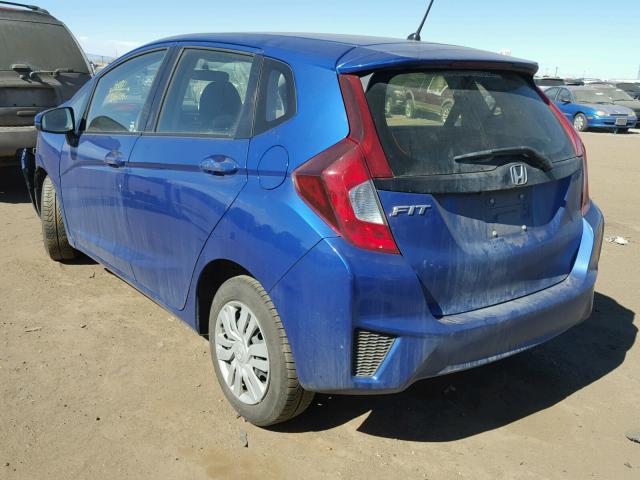 JHMGK5H53GX032656 - 2016 HONDA FIT LX BLUE photo 3