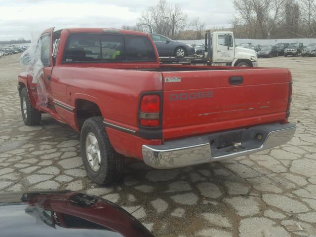 1B7HC16Y4VS126077 - 1997 DODGE RAM 1500 RED photo 3