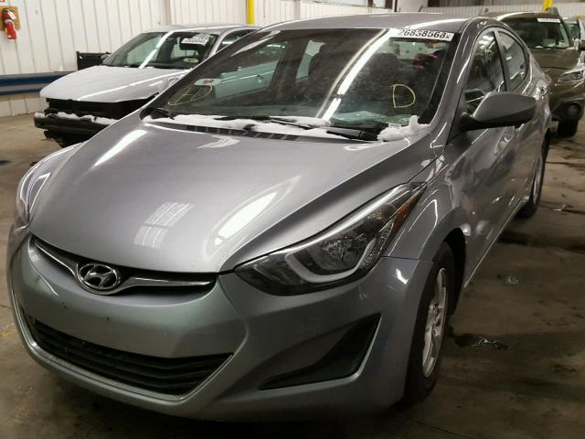 5NPDH4AE3FH645409 - 2015 HYUNDAI ELANTRA SE GRAY photo 2