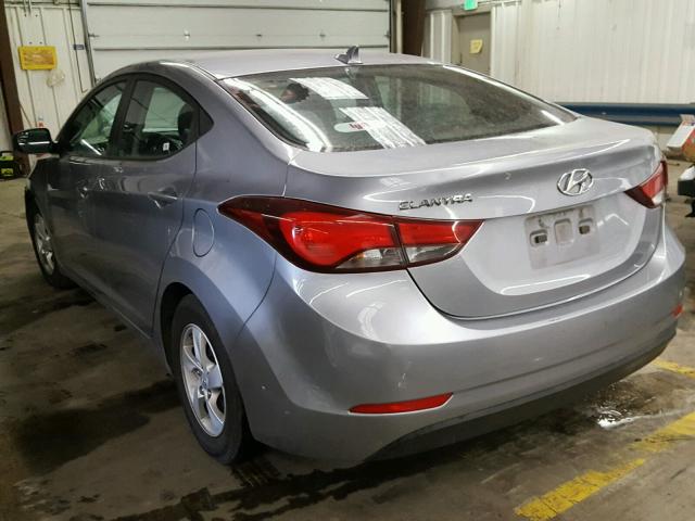 5NPDH4AE3FH645409 - 2015 HYUNDAI ELANTRA SE GRAY photo 3