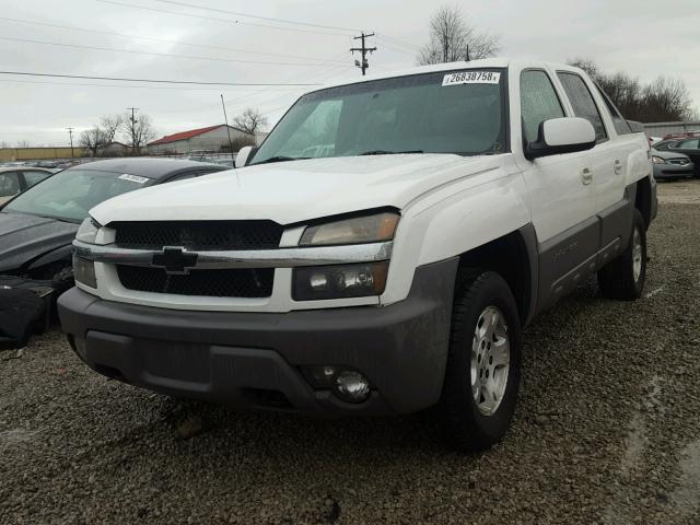 3GNEK13T12G144142 - 2002 CHEVROLET AVALANCHE WHITE photo 2