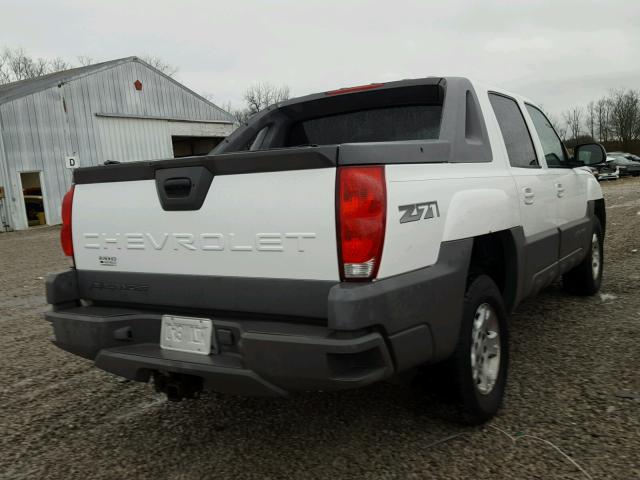 3GNEK13T12G144142 - 2002 CHEVROLET AVALANCHE WHITE photo 4