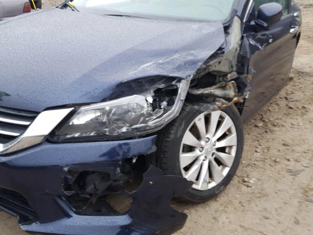 1HGCR2F79EA188376 - 2014 HONDA ACCORD EX BLUE photo 9