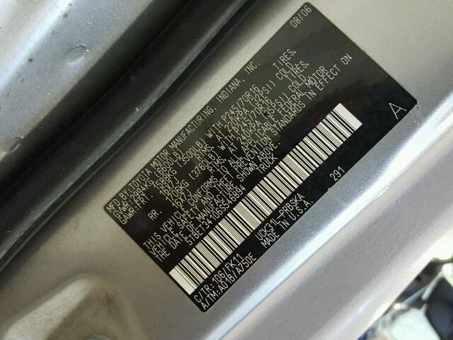 5TBET34106S546894 - 2006 TOYOTA TUNDRA DOU SILVER photo 10