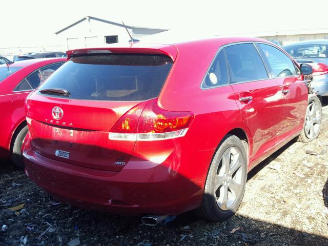 4T3BK11A49U017313 - 2009 TOYOTA VENZA BASE RED photo 4