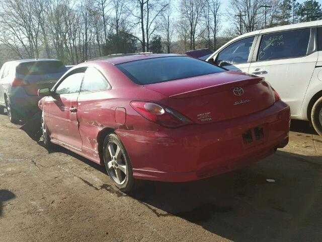 4T1CE38P75U972045 - 2005 TOYOTA CAMRY SOLA RED photo 3