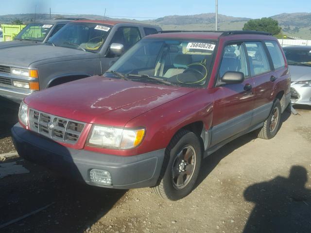 JF1SF635XWH754671 - 1998 SUBARU FORESTER L RED photo 2