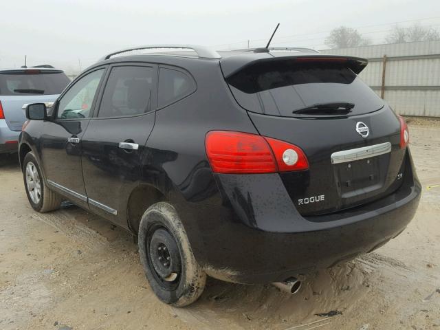 JN8AS5MT4BW563718 - 2011 NISSAN ROGUE S BLACK photo 3