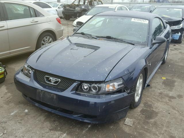 1FAFP40462F164231 - 2002 FORD MUSTANG BLUE photo 2