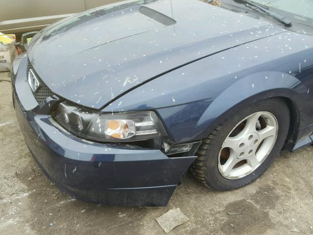 1FAFP40462F164231 - 2002 FORD MUSTANG BLUE photo 9