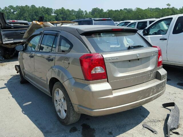 1B3HB48B07D312785 - 2007 DODGE CALIBER SX GOLD photo 3