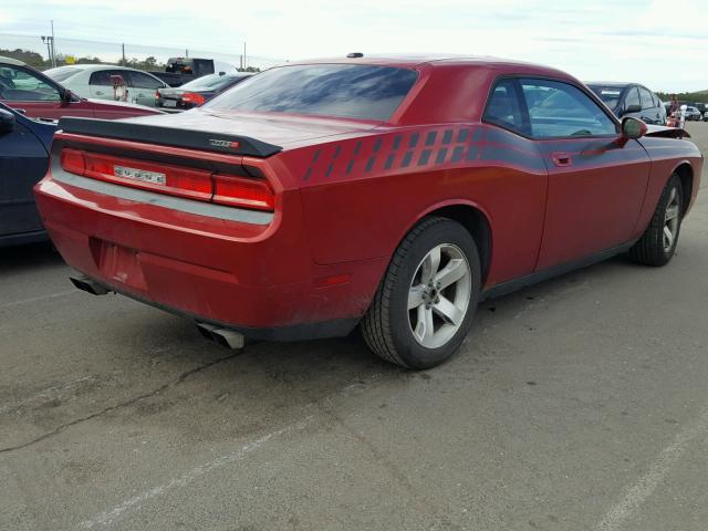 2B3LJ44V19H522797 - 2009 DODGE CHALLENGER MAROON photo 4