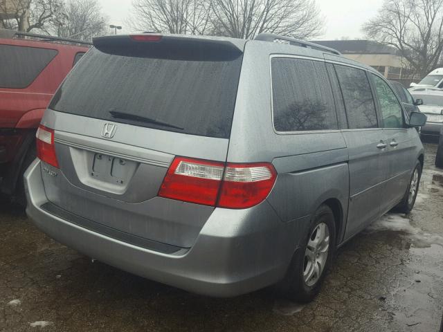 5FNRL38687B092043 - 2007 HONDA ODYSSEY EX GRAY photo 4