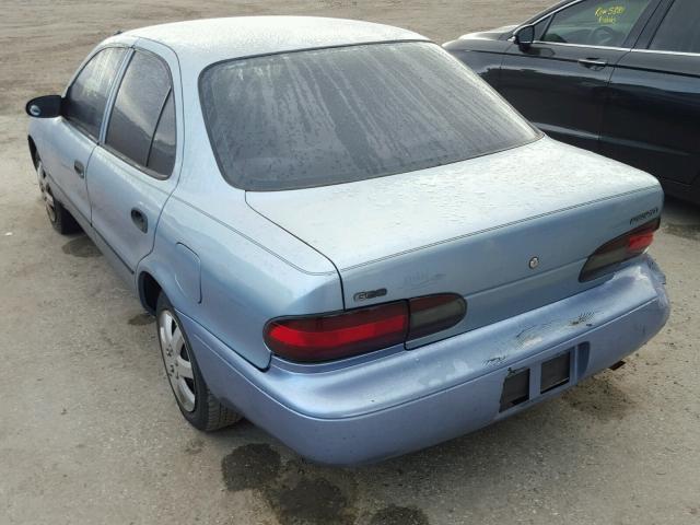 1Y1SK5267SZ102746 - 1995 GEO PRIZM BASE BLUE photo 3