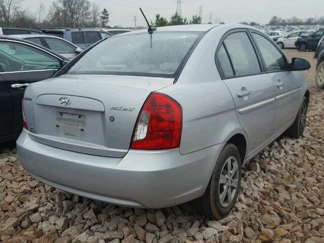 KMHCN46C88U235947 - 2008 HYUNDAI ACCENT GLS SILVER photo 4