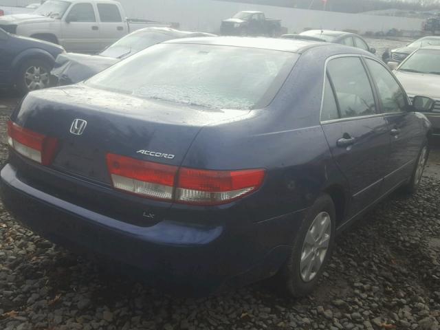 1HGCM563X3A042286 - 2003 HONDA ACCORD LX BLUE photo 4