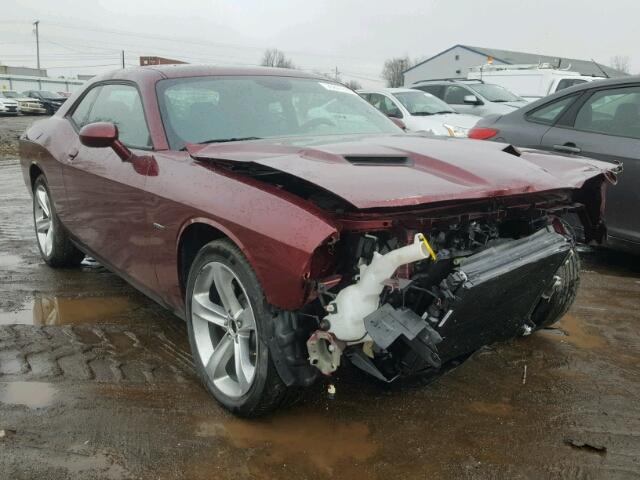 2C3CDZBT9HH659042 - 2017 DODGE CHALLENGER MAROON photo 1