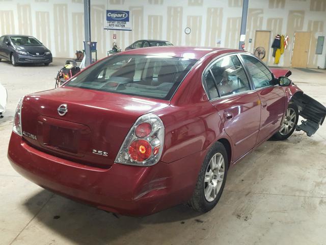 1N4AL11D76N358099 - 2006 NISSAN ALTIMA S MAROON photo 4