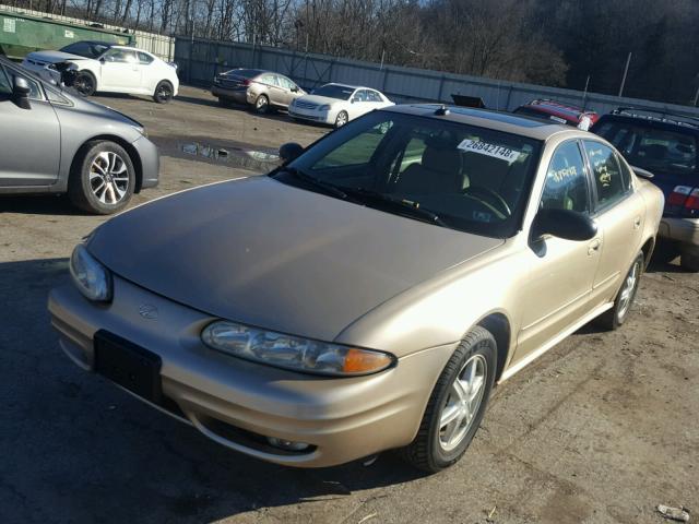 1G3NF52E34C112127 - 2004 OLDSMOBILE ALERO GLS GOLD photo 2