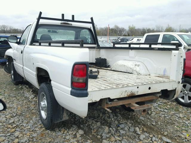 3B7KC26ZX2M259225 - 2002 DODGE RAM 2500 WHITE photo 3