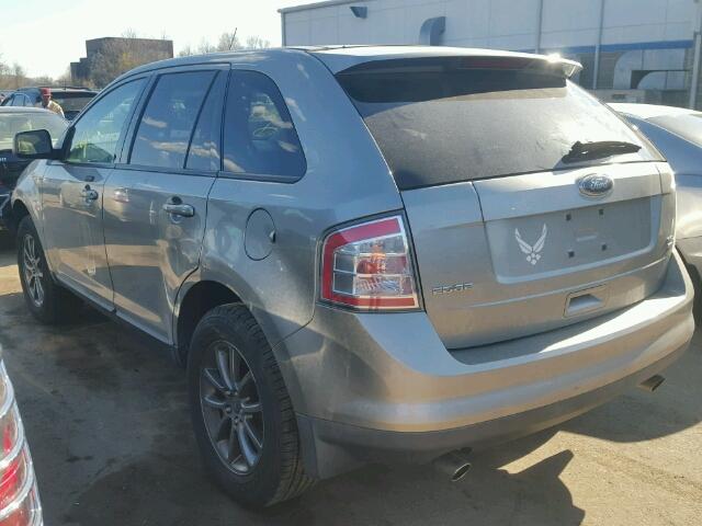 2FMDK48CX8BB25126 - 2008 FORD EDGE SEL A SILVER photo 3