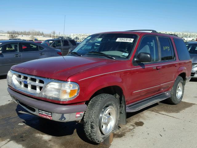 1FMDU34E8VZB84891 - 1997 FORD EXPLORER RED photo 2