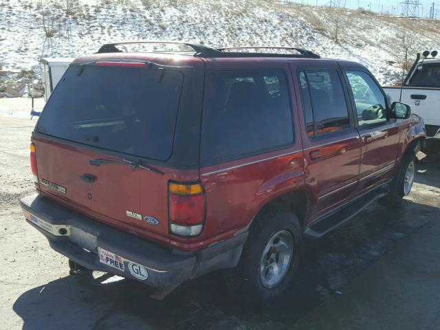 1FMDU34E8VZB84891 - 1997 FORD EXPLORER RED photo 4