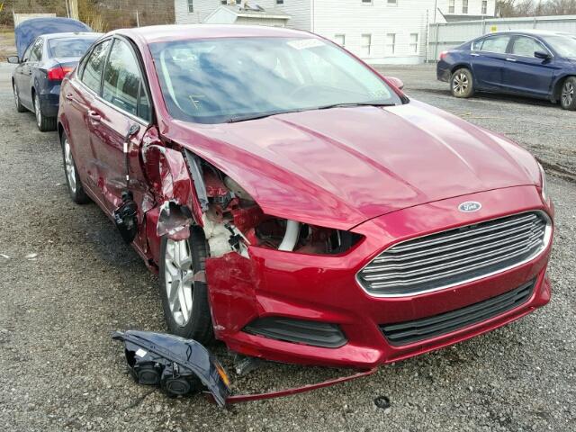 1FA6P0HD7F5119842 - 2015 FORD FUSION SE RED photo 1