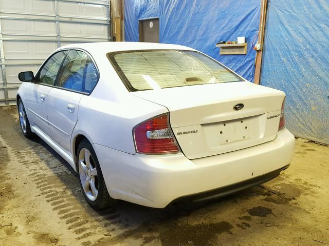 4S3BL616877212409 - 2007 SUBARU LEGACY 2.5 WHITE photo 3