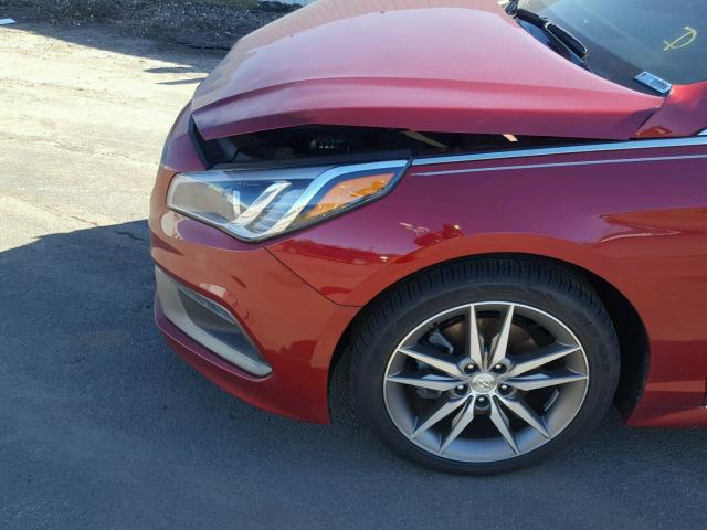 5NPE34AF7GH373573 - 2016 HYUNDAI SONATA SPO BURGUNDY photo 10